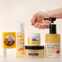 Kit de Soins Éclaircissants et Raffermissants Anti-Taches et Anti-Acné au Citron, Curcuma et Vitamine C pour Peaux à Problèmes (Marque Blanche)