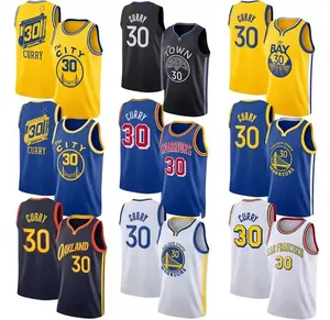 2022 2023 nueva temporada Golden State Warrior 30 Stephen Curry camiseta de baloncesto bordada de alta calidad para hombres