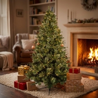 Künstlicher PVC-Weihnachtsbaum der Marke YF, für Innen- und Außenbereich, grüne Dekoration, stabile Basis, faltbares Design, hohe Standardqualität