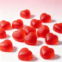 Halal rode hartvormige gummy snoepjes met fruit smaak, bulk verpakking voor Valentijnsdag, bruiloften, feesten, aangepaste private label.