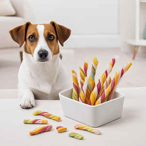 Les collations à mâcher en cuir brut de marque Pal's Delight aident à nettoyer les dents 5 "Rawhide Twist enveloppé avec des friandises pour chiens de rouleaux de poulet - Product Image 6