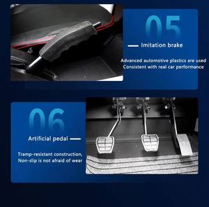 Simulador de Conducción Portátil con Asiento Hidráulico y <span class=keywords><strong>Volante</strong></span> Logitech G27, de Metal, para Práctica de Manejo de Niños y Adultos, para Uso en Parque de Aventuras - Product Image 6