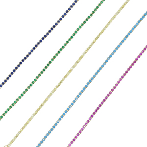 Pulsera <span class=keywords><strong>de</strong></span> cadena tipo tenis con circonitas cúbicas 5A <span class=keywords><strong>de</strong></span> colores 2026, joyería <span class=keywords><strong>de</strong></span> mano <span class=keywords><strong>de</strong></span> moda para mujer - Product Image 4