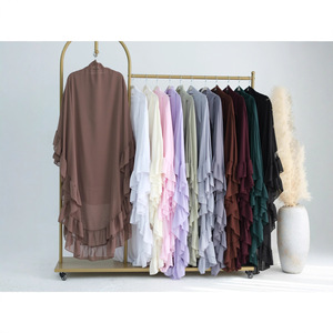 Nouvelle Robe d'été vintage 2026 pour femme du Moyen-Orient, en mousseline, sans manches, à taille empire, avec col mandarin et fonction antistatique - Product Image 1