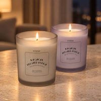 Bougie parfumée artisanale de luxe en verre, cire de soja, personnalisable avec logo, pour la Saint-Valentin et les cadeaux de fêtes – Offre spéciale OEM/ODM