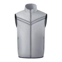 Gilet de refroidissement à ventilateur intégré, 3 vitesses réglables, en plastique, alimenté par batterie, avec logo personnalisé, pour les travailleurs du bâtiment, respirant, pour une utilisation en extérieur