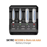 Cargador y Analizador de Baterías SKYRC NC2200 12V/2.0A de 4 Ranuras para Baterías AA AAA NiMH/NiCD con Descarga Turbo