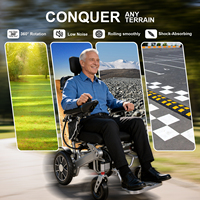 Fauteuil roulant électrique robuste avec grandes roues arrière 60183-L925