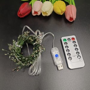 <span class=keywords><strong>Guirnalda</strong></span> de 300 Leds, luz de petardo con Control remoto USB, alambre de cobre para exteriores, funciona con pilas, luces de cadena de racimo de hadas Led - Product Image 6