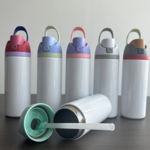 RTS 24oz Eco-Friendly Sublimation Stainless Steel Bottles <b>with</b> Portable Handle Sip <b>Lids</b> <b>and</b> <b>Straws</b> Sports Drinking <b>Cups</b> - Product Image 3