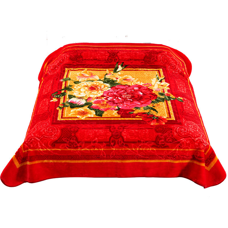 สีแดง/ลายดอกไม้