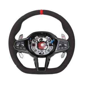 Volant entièrement en Alcantara LCI 2025 pour <span class=keywords><strong>BMW</strong></span> G20 G22 G30 G31 M2 G87 M3 G80 M4 G82 G42 M5 F90 F80 F82 F95 X3M F97 M340i M440i - Product Image 1