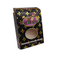 Boîte à bonbons en papier personnalisée avec fenêtre transparente, emballage rigide pour bonbons gélifiés, chewing-gums, en-cas