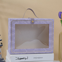 Boîte cadeau carrée semi-transparente écologique et recyclable Evergreenwrap, vente en gros, boîte pour fiançailles et mariage