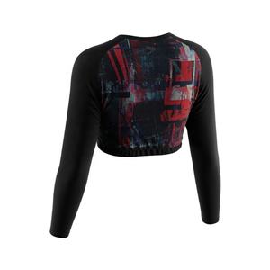 T-shirt de fitness sexy pour femme, crop top à manches longues - Product Image 2