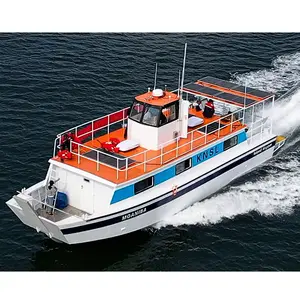 Barco de passageiros com motor interno diesel, balsa de alumínio com certificação CE, 15m, 50 passageiros
