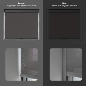 Venta al por mayor 100% Blackout PVC Light Blocker Blackout Side Tracks Side Strips para persianas y persianas - Product Image 2