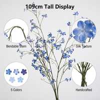 Fleur artificielle en soie de 109 cm, longue tige, branche unique, fausse branche florale pour la décoration de mariage et de la maison
