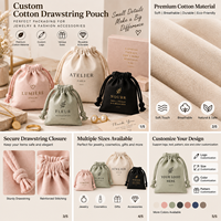 Sac à cordon en lin et coton naturel, logo personnalisé, emballage cadeau écologique, pochette