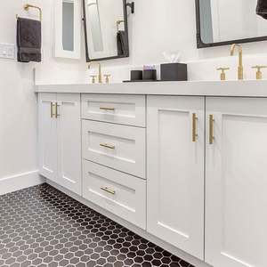 Chinese Design Mirror <b>Bathroom</b> Vanity with Sink 30 48 Inch Mdf <b>Cabinet</b> Standing Vanity - Product Image 3