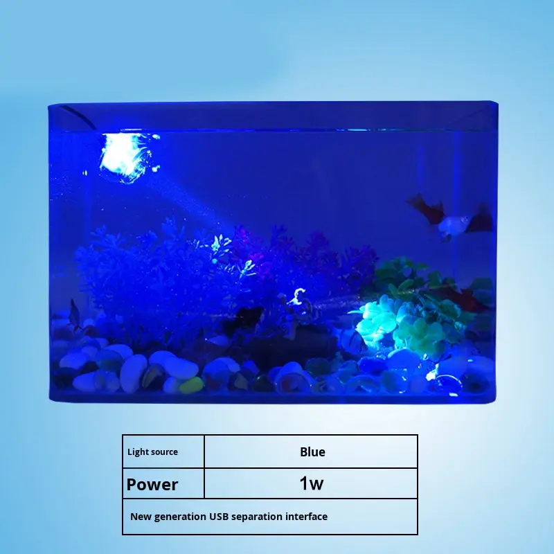 LED Fish Tank Spotlight Aquarium Light Colorful Changing Gradient Night ...