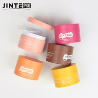 Pots vides en plastique PETG à paroi épaisse de 1oz 2oz 4oz 8oz Pot de gommage au beurre corporel en poudre acrylique marron mat rose orange avec couvercles