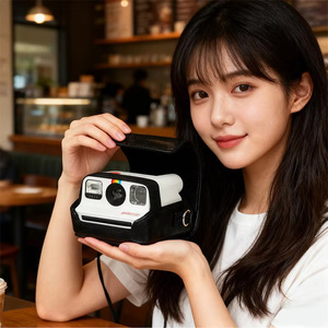 Sac de transport moderne rétro en cuir PU pour <span class=keywords><strong>appareil</strong></span> <span class=keywords><strong>photo</strong></span> <span class=keywords><strong>Pola</strong></span> Go – Étui de protection portable et pratique - Product Image 5