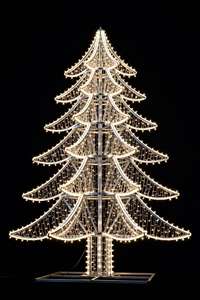 Coloré LED Arbre De Noël PVC Cadre Tour Intérieur/Extérieur Paysage Décoratif Lumières Télécommande IP68 Jour De L'an - Product Image 6