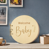 Cartes de jalons mensuels pour bébé personnalisées et élégantes, motif gravé peint à la main, multifonctionnelles, décoration d'intérieur, cadeau