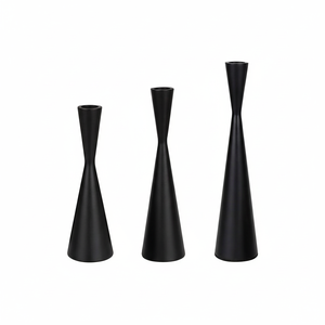 เชิงเทียนโลหะแบบแท่งสำหรับตกแต่งทำจากโลหะแบบหรูหราเสาสำหรับตกแต่งงานแต่งงานชุดตกแต่งโต๊ะ3ชิ้น - Product Image 1