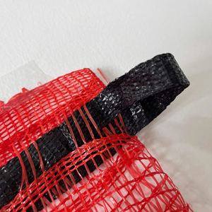 Bolsas de malla de HDPE amarillo ámbar reutilizables y lavables de alta calidad con cremallera para cultivo agrícola, moldeado por soplado y corte - Product Image 1