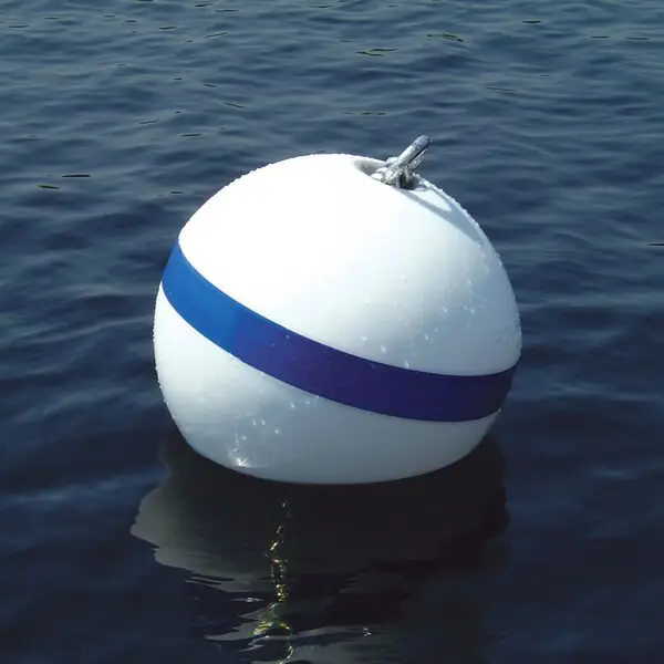カスタマイズされた回転成形球形フローティングボールプラスチック係留ブイフローティングボールプルリング付き