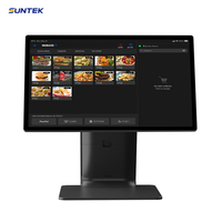 Terminal de point de vente (TPV) de bureau puissant à huit cœurs SUNTEK SC1 avec NFC sous écran, style minimaliste, ports d'entrée/sortie riches, Android/Linux