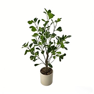 Bonsái artificial de ficus, árbol de baniano artificial en maceta, hojas en forma de corazón - Product Image 1