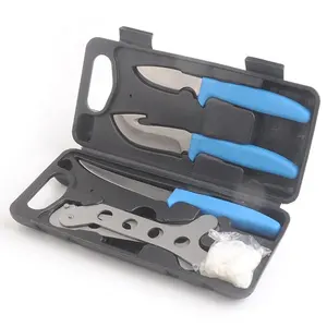 6Pcs Set Outdoor Camping Multi Combination Tools Kit Survival Knife Set with Carry Case