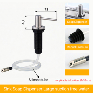 Dispenser di <span class=keywords><strong>Detersivo</strong></span> Ricaricabile in Acciaio Inox <span class=keywords><strong>per</strong></span> Cucina, Lavanderia e Lavaggio <span class=keywords><strong>Piatti</strong></span> - Product Image 5