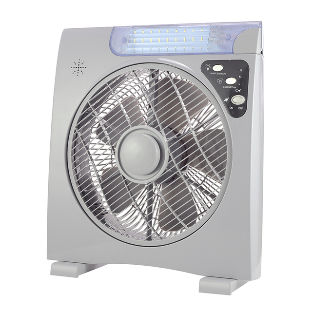 14 Inch Box Battery Rechargeable Fan with Led Light