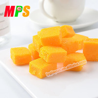 Halal Sappige Mango Smaak Zachte Jelly Gummy Cube Candy Voor Verkoop
