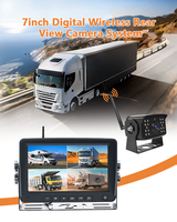 Système de caméra de recul HD 1080P 7 pouces pour camion, bus, remorque, surveillance de la vue arrière, sécurité au stationnement et assistance à la conduite