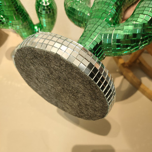 Estatua de Cactus con Espejo <span class=keywords><strong>Disco</strong></span>, Decoración de Cactus con Espejo de Mosaico Verde para Habitación de Estética Tropical, Adorno para el Hogar, Decoración <span class=keywords><strong>Disco</strong></span> - Product Image 3