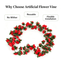 Guirlande de 45 têtes de pivoines artificielles en soie pour arche de mariage, décoration de balcon et de fête