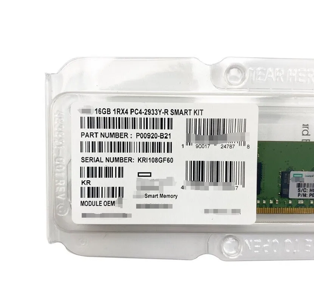 P00922-B21 16GB Dual Rank DDR4 2933 Registered Smart Memory Kit DDR4 ECC RAM
