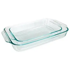Reihey Glass Cooking Dishes for Oven and Glass Cake Baking Pan Glass Baking Ware