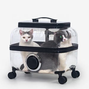Inovação Design OEM Outdoor Grande Capacidade Transparente PVC Respirável Portátil cat travel bag <span class=keywords><strong>Pet</strong></span> <span class=keywords><strong>Trolley</strong></span> com ventilador elétrico - Product Image 3