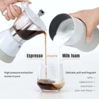 Cafetera Espresso de Diseño Nuevo y Colorido con Espumador de Leche para Capuchinos