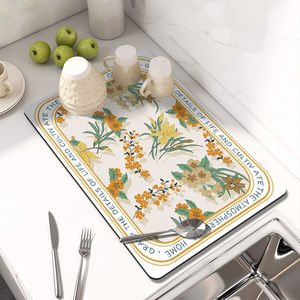 แผ่นรองกันน้ำสำหรับเคาน์เตอร์ครัว Yijia Crafts รูปทรงสี่เหลี่ยมผืนผ้า ซึมซับน้ำได้ดี แห้งเร็ว ซักล้างได้ ใช้สำหรับอ่างล้างจานและเคาน์เตอร์บาร์ - Product Image 4