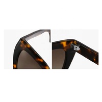 Dernier design, lunettes de soleil ovales rétro unisexes, fabriquées à la main en Italie, en acétate de PC blanc, verres en acrylique, anti-radiation, confortables