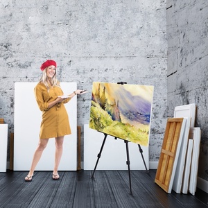 CABALLETE DE TABLERO TÁCTICO, venta al por mayor, caballete de artista portátil, pintura de altura ajustable con bolsa, caballete de Arte de mesa para pintar lienzo, soporte de póster - Product Image 2