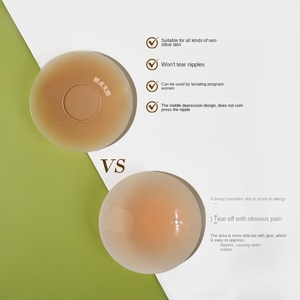 새로운 트렌드 피부색 재사용 가능한 투명 유두 패치 셀프 접착 통기성 섹시 실리콘 보호 커버 - Product Image 6