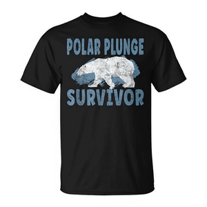 T-shirt Polar Plunge Survivor, design vintage avec illustration d'ours polaire - Product Image 2